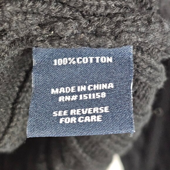 525 America Women's XS Sweater Cable Knit Crochet Black Turtleneck Whimsigoth - Picture 12 of 13